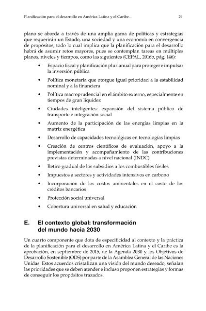 Planificación para el desarrollo en América Latina y el Caribe: enfoques, experiencias y perspectivas