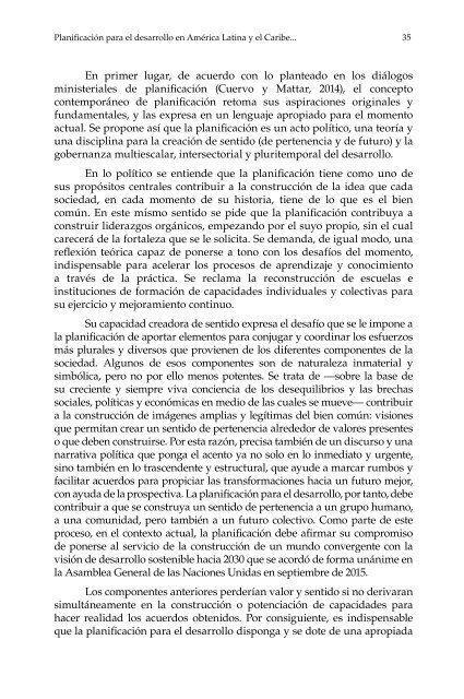 Planificación para el desarrollo en América Latina y el Caribe: enfoques, experiencias y perspectivas