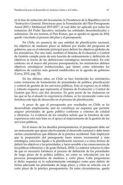 Planificación para el desarrollo en América Latina y el Caribe: enfoques, experiencias y perspectivas