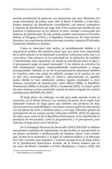 Planificación para el desarrollo en América Latina y el Caribe: enfoques, experiencias y perspectivas