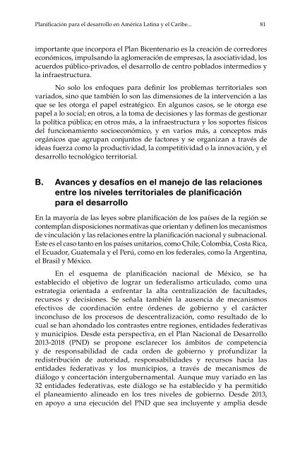 Planificación para el desarrollo en América Latina y el Caribe: enfoques, experiencias y perspectivas