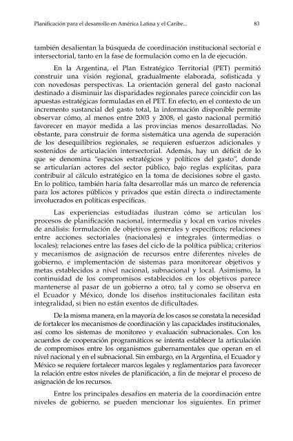 Planificación para el desarrollo en América Latina y el Caribe: enfoques, experiencias y perspectivas