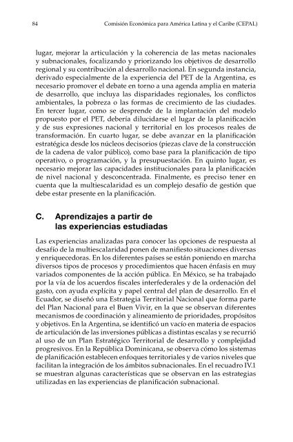 Planificación para el desarrollo en América Latina y el Caribe: enfoques, experiencias y perspectivas