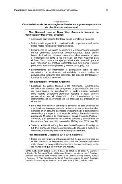 Planificación para el desarrollo en América Latina y el Caribe: enfoques, experiencias y perspectivas