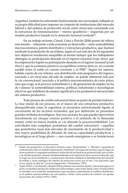 Manufactura y cambio estructural: aportes para pensar la política industrial en la Argentina