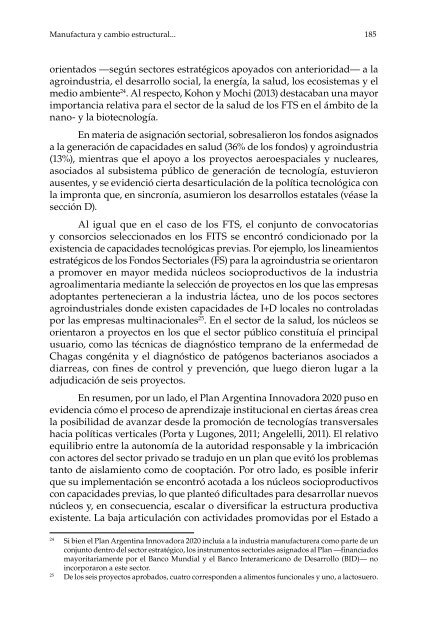 Manufactura y cambio estructural: aportes para pensar la política industrial en la Argentina