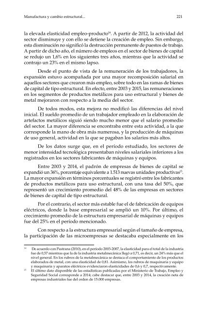 Manufactura y cambio estructural: aportes para pensar la política industrial en la Argentina