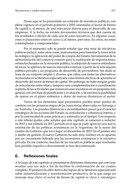 Manufactura y cambio estructural: aportes para pensar la política industrial en la Argentina