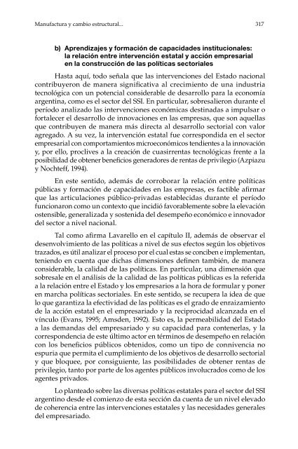 Manufactura y cambio estructural: aportes para pensar la política industrial en la Argentina