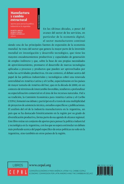 Manufactura y cambio estructural: aportes para pensar la política industrial en la Argentina