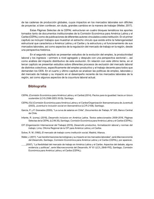 Empleo en América Latina y el Caribe. Textos seleccionados 2006-2017