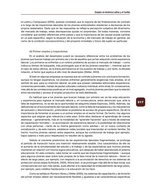 Empleo en América Latina y el Caribe. Textos seleccionados 2006-2017