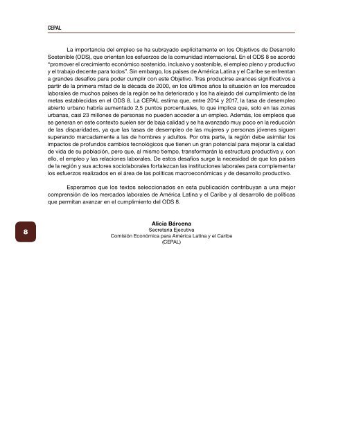 Empleo en América Latina y el Caribe. Textos seleccionados 2006-2017