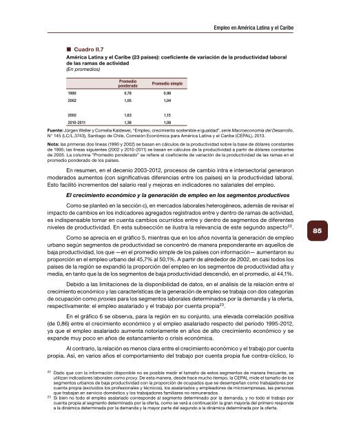 Empleo en América Latina y el Caribe. Textos seleccionados 2006-2017