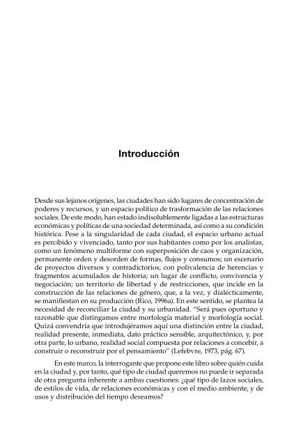 ¿Quién cuida en la ciudad?: aportes para políticas urbanas de igualdad