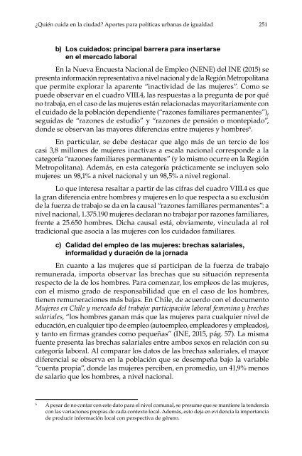 ¿Quién cuida en la ciudad?: aportes para políticas urbanas de igualdad