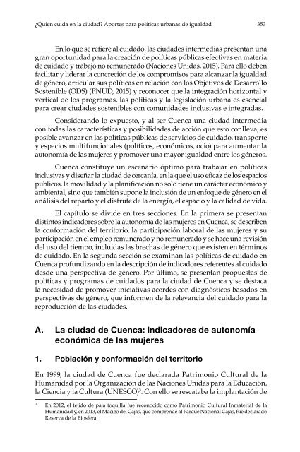 ¿Quién cuida en la ciudad?: aportes para políticas urbanas de igualdad