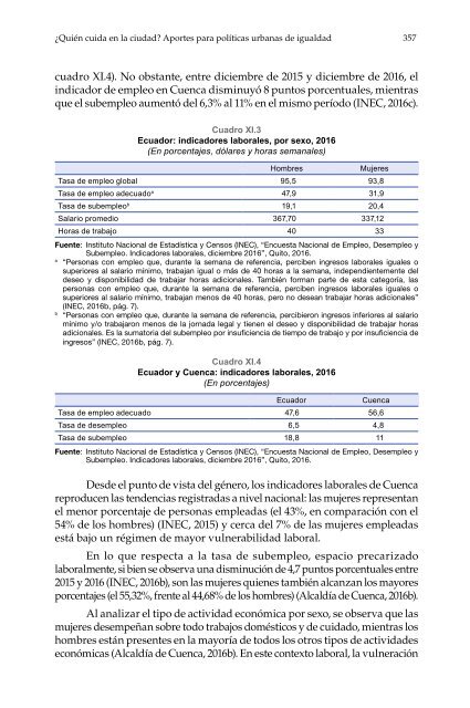 ¿Quién cuida en la ciudad?: aportes para políticas urbanas de igualdad