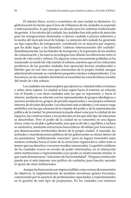 ¿Quién cuida en la ciudad?: aportes para políticas urbanas de igualdad