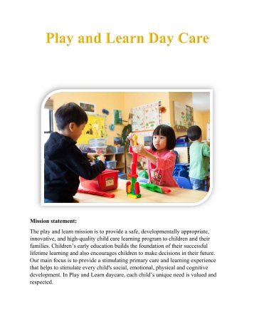 day care project