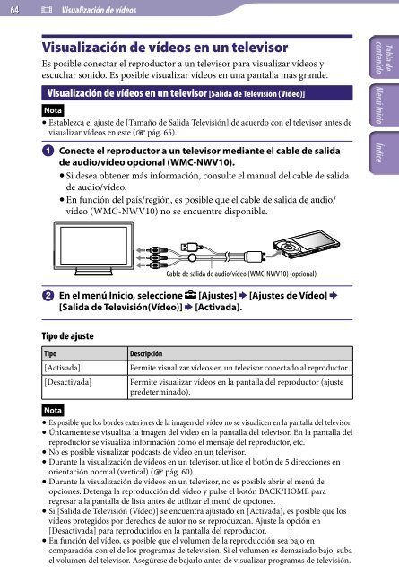 Sony NWZ-A845 - NWZ-A845 Consignes d&rsquo;utilisation Espagnol