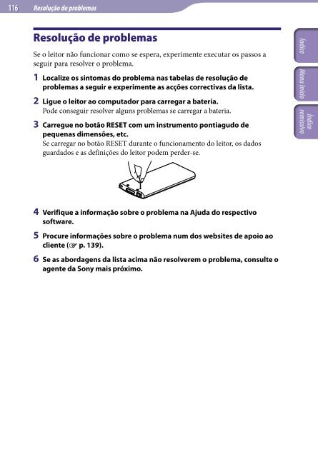 Sony NWZ-A845 - NWZ-A845 Consignes d&rsquo;utilisation Portugais