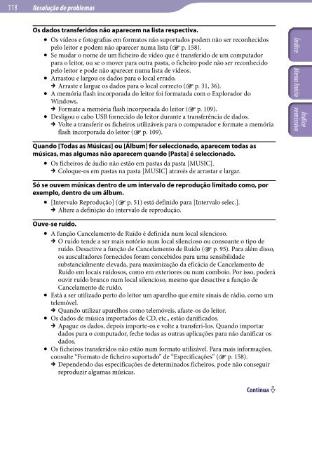 Sony NWZ-A845 - NWZ-A845 Consignes d&rsquo;utilisation Portugais