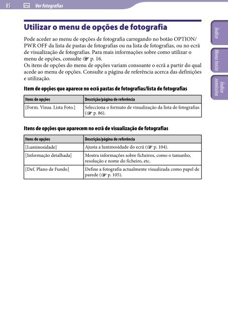 Sony NWZ-A845 - NWZ-A845 Consignes d&rsquo;utilisation Portugais