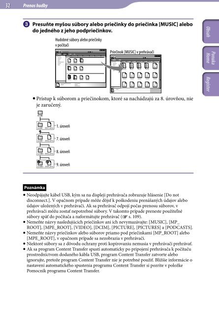 Sony NWZ-A845 - NWZ-A845 Consignes d&rsquo;utilisation Slovaque