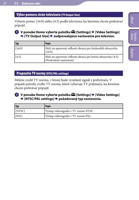 Sony NWZ-A845 - NWZ-A845 Consignes d&rsquo;utilisation Slovaque