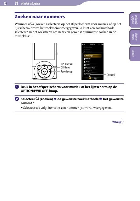 Sony NWZ-A845 - NWZ-A845 Consignes d&rsquo;utilisation N&eacute;erlandais