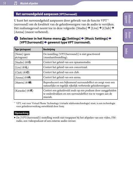 Sony NWZ-A845 - NWZ-A845 Consignes d&rsquo;utilisation N&eacute;erlandais