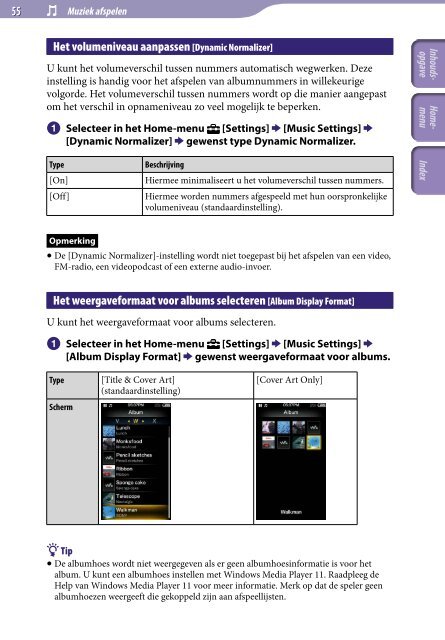 Sony NWZ-A845 - NWZ-A845 Consignes d&rsquo;utilisation N&eacute;erlandais