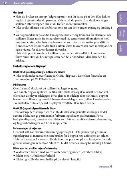 Sony NWZ-A845 - NWZ-A845 Consignes d&rsquo;utilisation Norv&eacute;gien