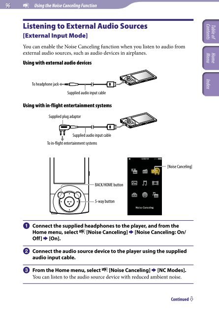 Sony NWZ-A845 - NWZ-A845 Consignes d&rsquo;utilisation Anglais