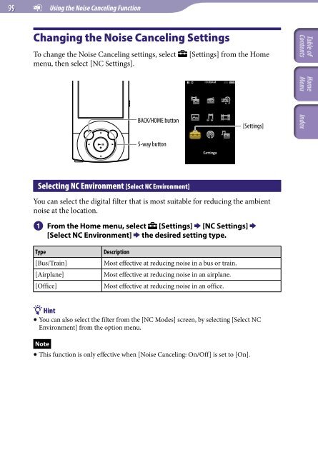 Sony NWZ-A845 - NWZ-A845 Consignes d&rsquo;utilisation Anglais