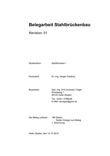 Belegarbeit Stahlbrückenbau - BauText