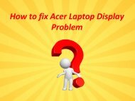 How to fix Acer Laptop Display Problem?