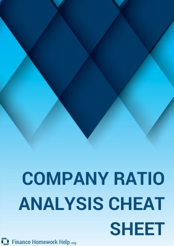 Company Ratio Analysis Cheat Sheet That Every Investor Must Have