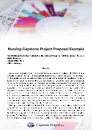 Nursing Capstone Project Proposal Example