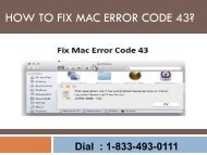 1-833-493-0111 Steps to Fix Mac Error Code 43