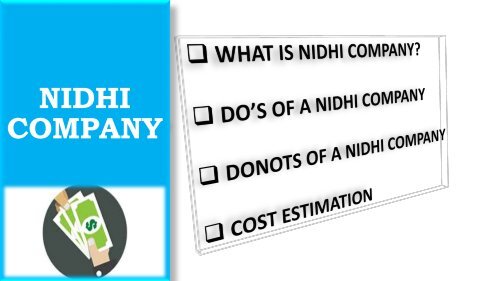 What is Nidhi Limited, Nidhi Company Registration, Nidhi Companies Act