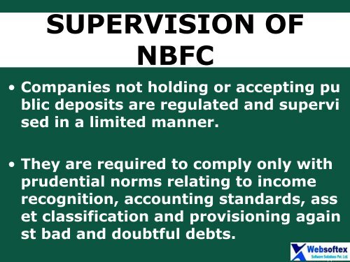 What are the NON Banking Financial Intermediaries, NBFC RBI, NBFC Example