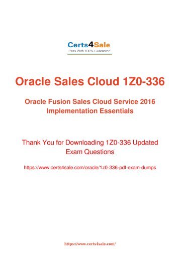 [2017] 1z0-336 Exam Material - Oracle 1z0-336 Dumps