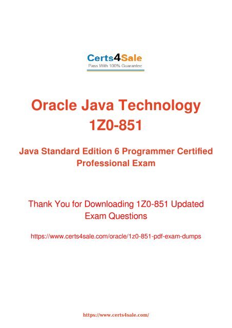 [2017] 1Z0-851 Exam Material - Oracle 1Z0-851 Dumps