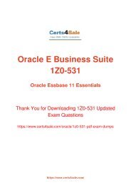 [2017] 1Z0-531 Exam Material - Oracle 1Z0-531 Dumps