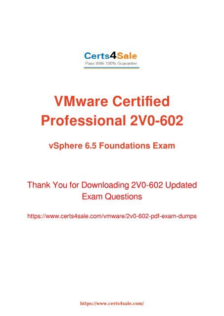 [2017] 2V0-602 Exam Material - VMware 2V0-602 Dumps