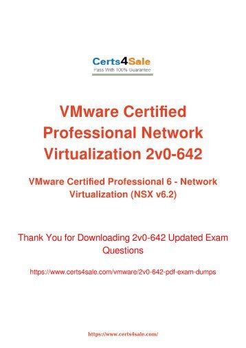 [2017] 2v0-642 Exam Material - VMware 2v0-642 Dumps