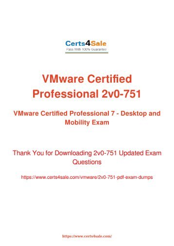 [2017] 2V0-751 Exam Material - VMware 2V0-751 Dumps