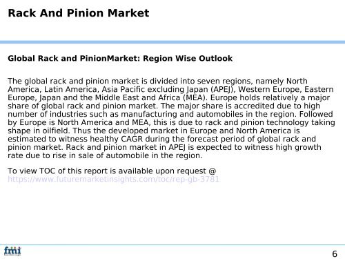 Rack And Pinion Market